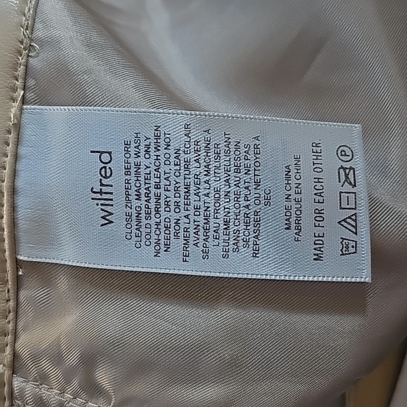Aritzia Wilfred Melina Faux Leather Pants Beige Size Tall 16 - Picture 12 of 15